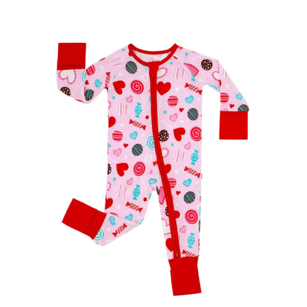 Little Sleepies Sweet Valentine sleeper. 6-12 mo